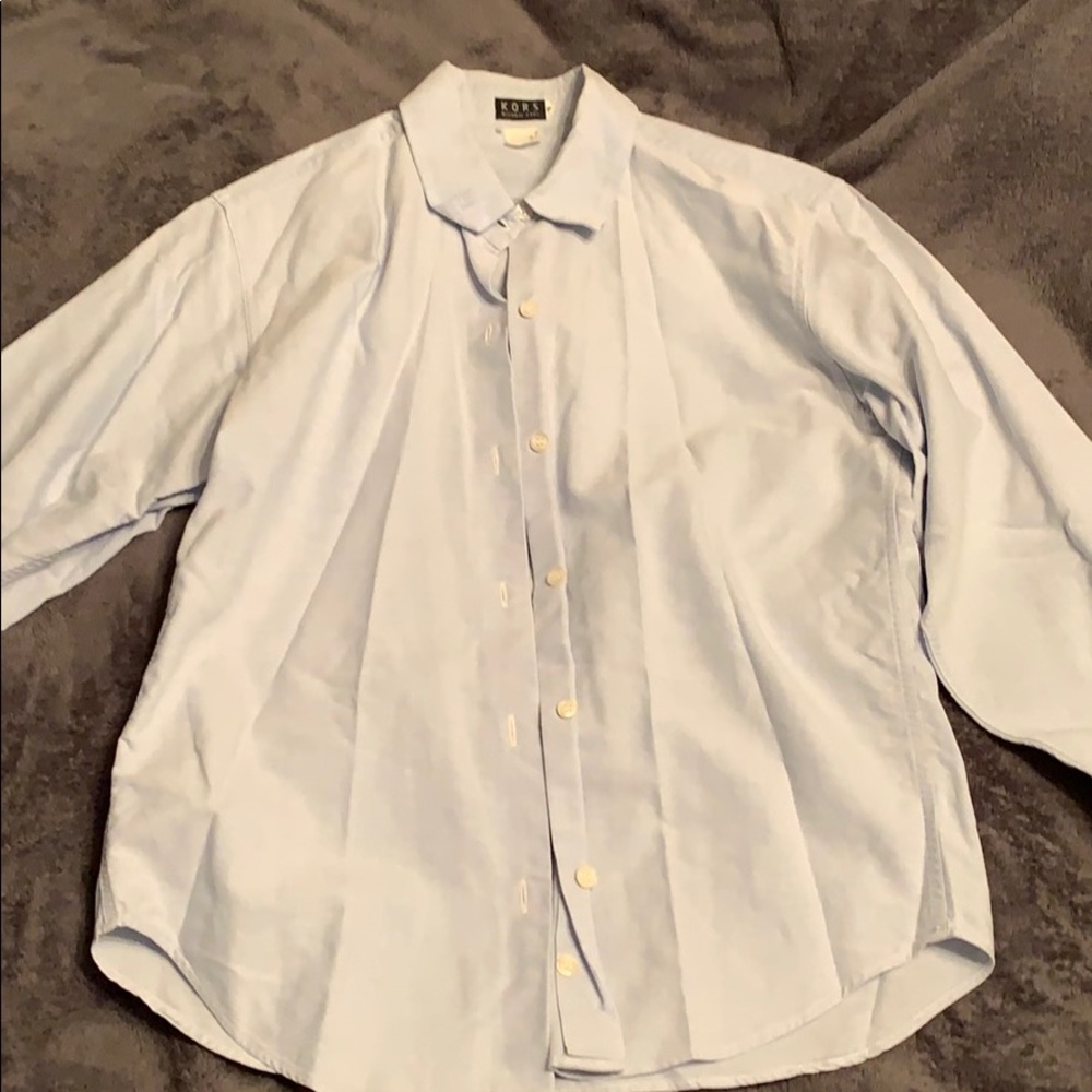 KORS women’s light blue button down shirt